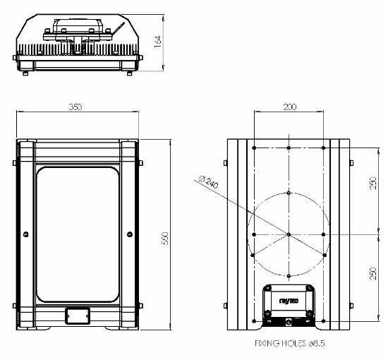 Raytec Zone2 Bay Light DIMENSIONS-95